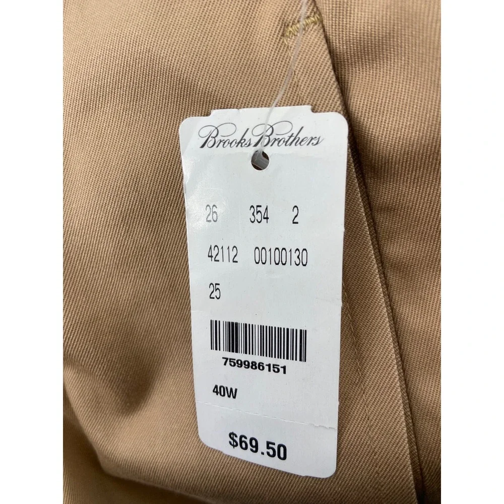 Brooks Brothers Short Lot Mens 40 Khaki Advantage Chino Wrinkle Free Preppy 9